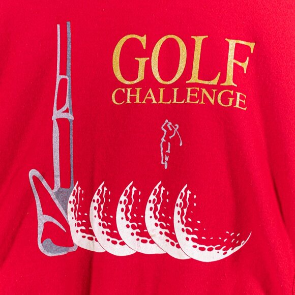 Golf Challenge Sweatshirt Medium VTG 90s Weave Style USA Made - Picture 3 of 7